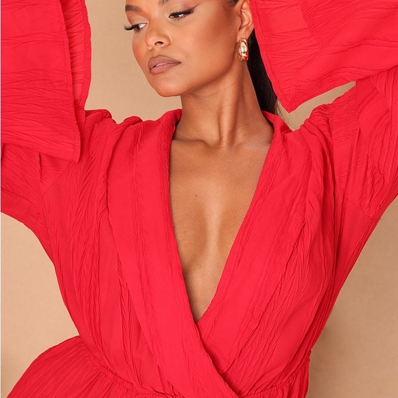 PrettyLittleThing Red Jumpsuit - Picture 3 of 6